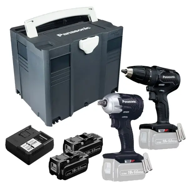 Panasonic EYC242LJ2G Accu combiset 2-delig (EY79A3 + EY75A8) 14,4/18V 5.0Ah in Systainer