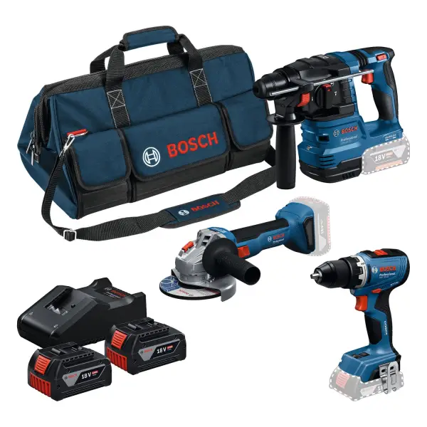Bosch Professional Accu combiset 3-delig 18V 4.0Ah in tas - 0615A50094