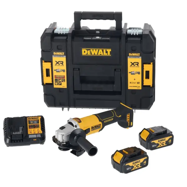 DeWALT DCG407M2T Accu haakse slijper 18V XR 4.0Ah in TSTAK