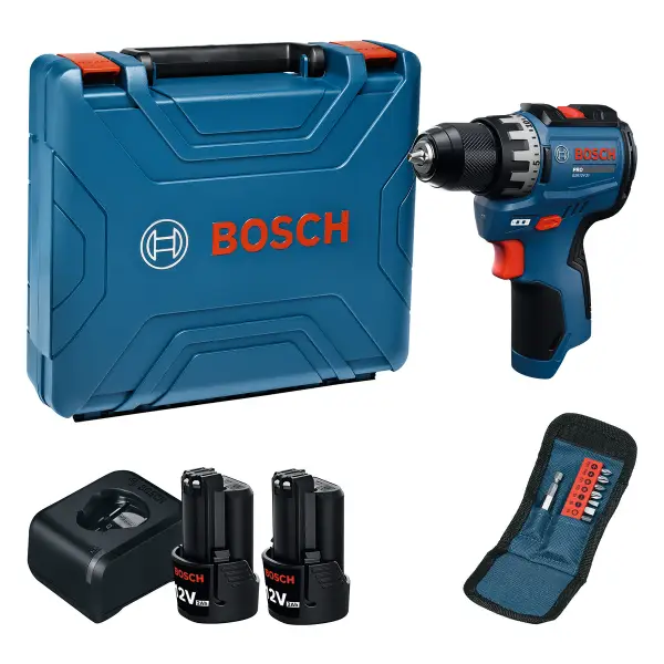 Bosch Professional PRO GSR 12V-31 Accu schroefboormachine + 10x accessoires 2x 2.0Ah - 06019S6003