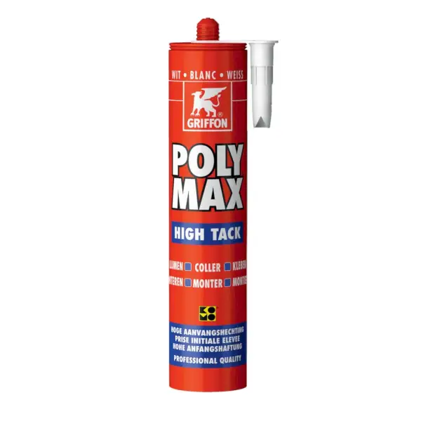 Griffon Poly Max® Montagelijm High Tack Wit Koker 425g - 1490909