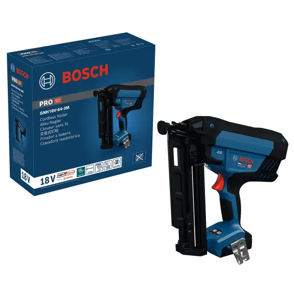 Bosch Professional PRO GNH 18V-64-3 M Accu afwerktacker 16Ga (enkelvoudig + contact) - 0601482A00
