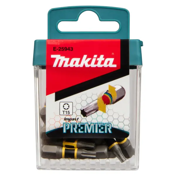 Makita E-25943 Impact Premier Slagschroefbit T15 x 25 mm 15 stuks