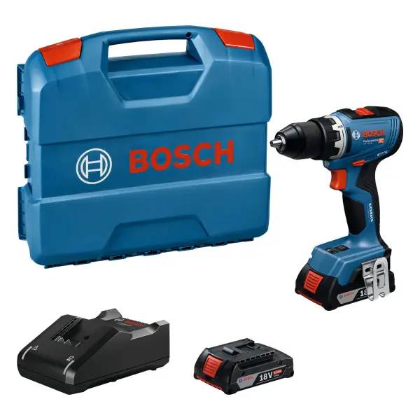 Bosch Professional GSR 18V-65 Accu schroefboormachine 18V 2.0Ah in L-Case - 06019N3000