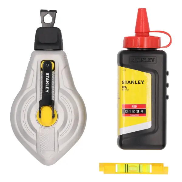 Stanley STHT47612-0 Slaglijnmolenkit (6:1 alu + rood + waterpas)