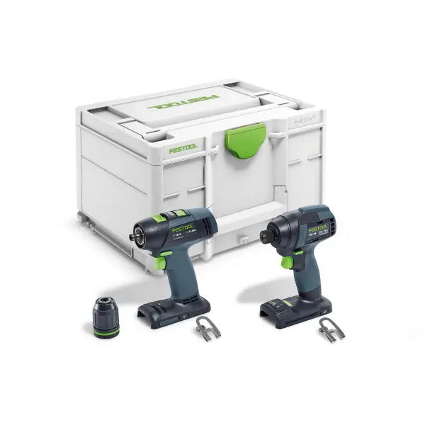 Festool TID 18 Basic-Set T18 Accu combiset 2-delig (TID 18 + T18+3) 18V Basic Body in Systainer - 578813