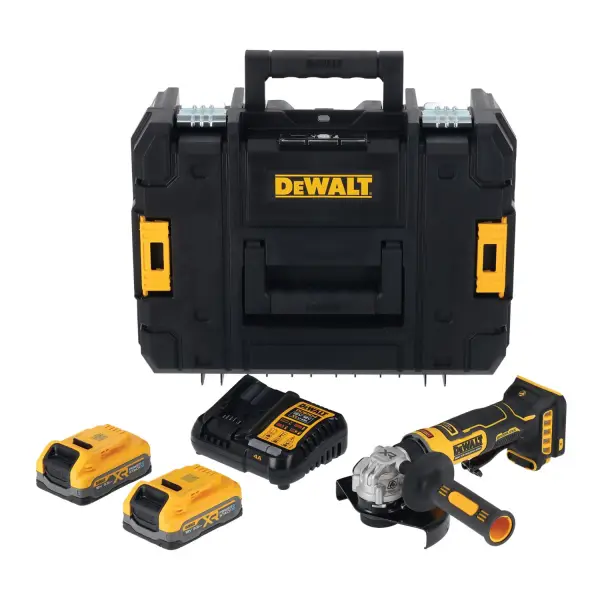 DeWALT DCG404S2T Compacte accu haakse slijper 125mm 18V XR POWERSTACK 3.5Ah in TSTAK