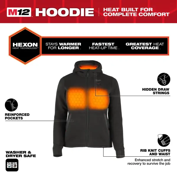 Milwaukee M12™ HHLBL5-0 (XS) HEXON Verwarmd vest dames zwart - 4932499193