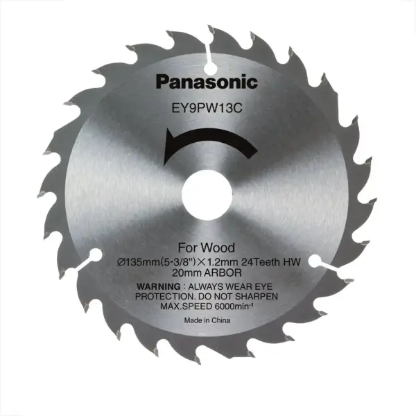 Panasonic Cirkelzaagblad voor Hout | Ø 135mm Asgat 20mm 24T - EY9PW13C