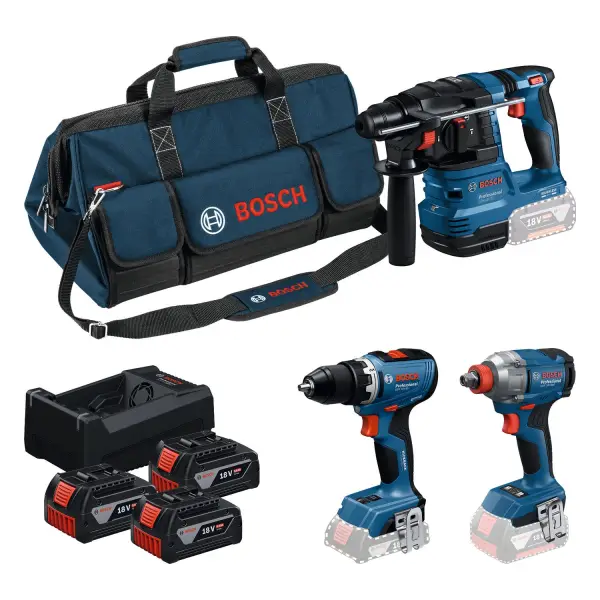 Bosch Professional Accu combiset 3-delig 18V 5.0Ah in tas - 0615A50093