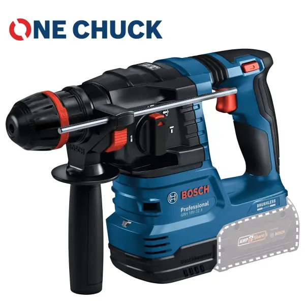 Bosch Professional GBH 18V-22 X Accu combihamer ONECHUCK SDS-Plus 2,0J 18V Basic Body - 0611924100