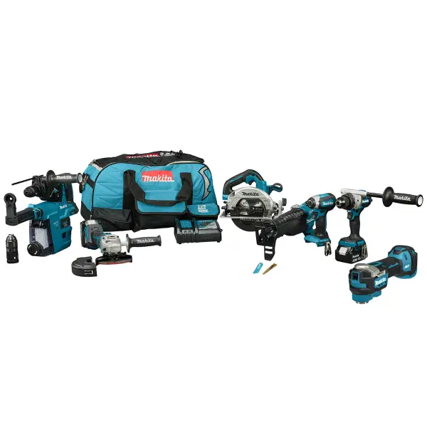 Makita DLX7031TX1 Accu combiset 7-delig 18V 5.0Ah in tas