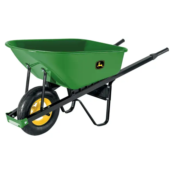 Truper John Deere® Professionele kruiwagen met zware metalen bak 100L - TM6-SF-G-JD