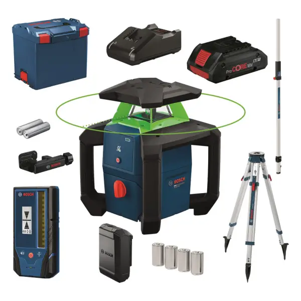 Bosch Professional GRL 18V-3-31 G Accu rotatielaser groen complete set 18V 4.0Ah in L-Boxx - 0615A500DG
