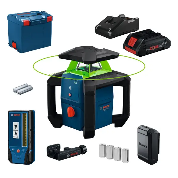 Bosch Professional GRL 18V-3-31 G Accu rotatielaser groen + LR3-2 ontvanger 18V 4.0Ah in L-Boxx - 0601061G00