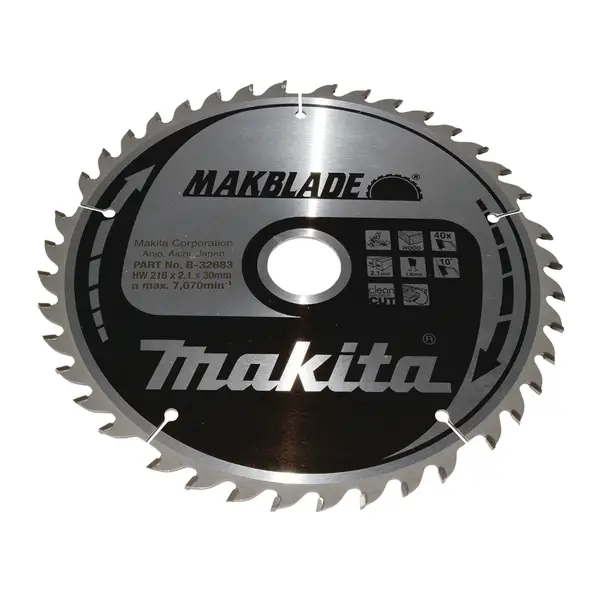 Makita B-32683 Afkortzaagblad Hout | Makblade | 216 x 30 mm | 40-tands