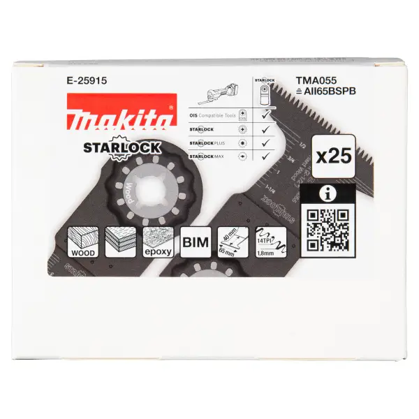 Makita E-25915 TMA055 Invalzaagblad 65x40mm hout 25 stuks