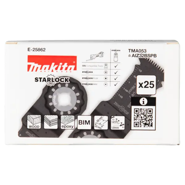 Makita E-25862 TMA058 Invalzaagblad 20x30mm hout/staal 25 stuks