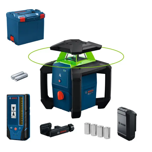 Bosch Professional GRL 18V-3-31 G Accu rotatielaser groen + LR3-2 ontvanger 18V Basic Body in L-Boxx - 0601061G01