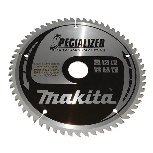 Makita B-33548 Cirkelzaagblad Aluminium | Specialized | 210 x 30 mm | 60-tands