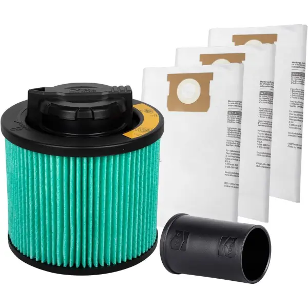 DeWALT HEPA filter + Stofzak 20-30L + adapter 48 naar 42mm