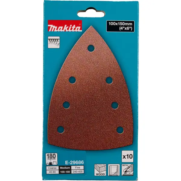 Makita E-29686 Delta schuurvel 100x150 A180 VE=10
