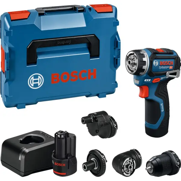 Bosch Professional GSR 12V-32 FC FlexiClick schroefboormachine +4 opzetstukken 12V 2.0Ah in L-Boxx - 06019N7101