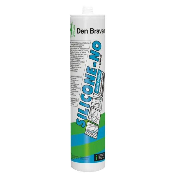 Zwaluw Siliconenkit NO+SAN Crème Wit voor sanitair-, beglazings- en gevelvoegen 310ml - 30619435