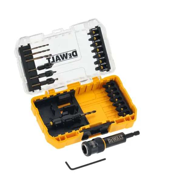 DeWALT DT70779T FLIP & DRIVE: Voorboor, verzinkboor + schroefbits + houder in set