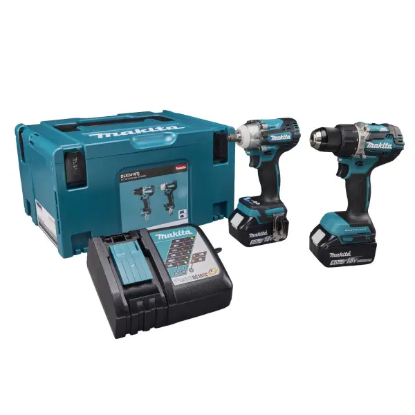 Makita DLX2410TJ Accu combiset 2-delig (DDF484 + DTW300) 18V 5.0Ah in Mbox