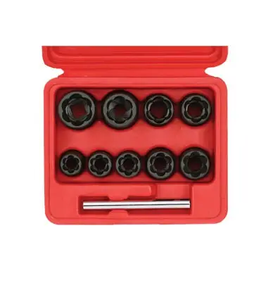 SONIC 10-delige set 3/8" spiraaldoppen