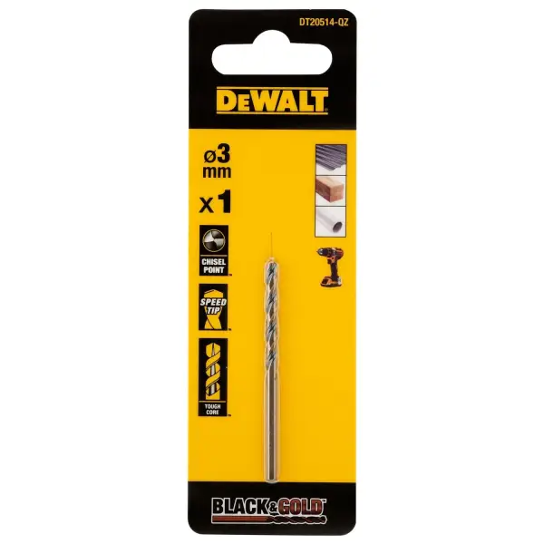 DeWALT 3mm EXTREME™ Black&Gold Metaalboor - DT20514