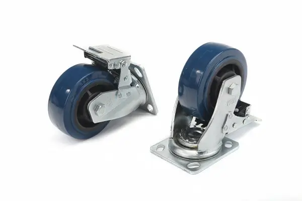 HBM PROFI 125 mm zwenkwiel met rem (4 stuks)