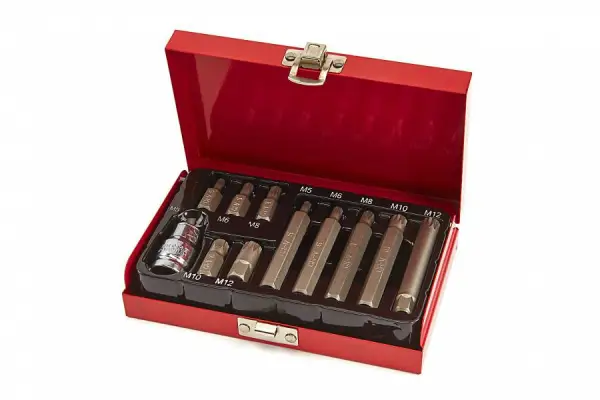 HBM 11-delige spline bitset met 1/2" adapter