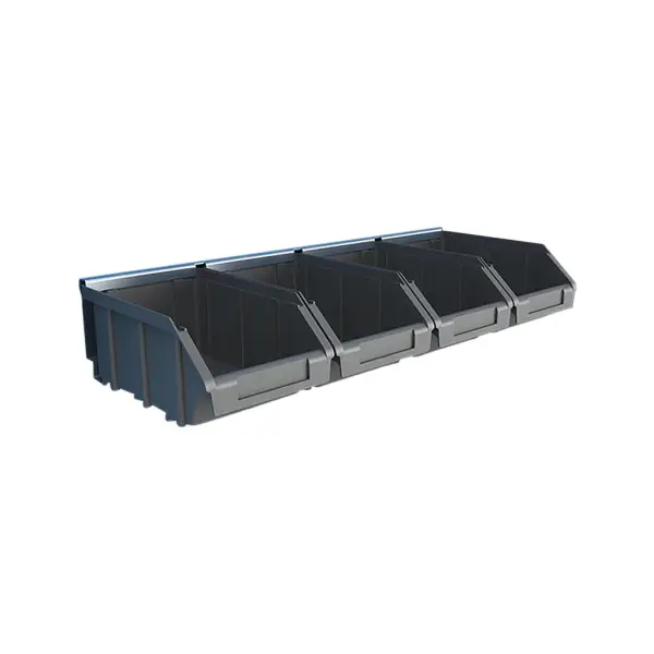 Magazijnbak set 4 delig plastic inclusief hanger