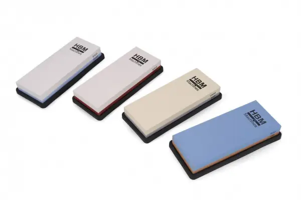 HBM PROFI dubbelzijdige wetsteen K1000/3000 met rubberen ANTI-SLIP houder