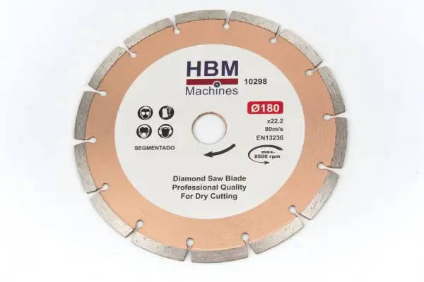 HBM 180 mm diamant doorslijpschijf open