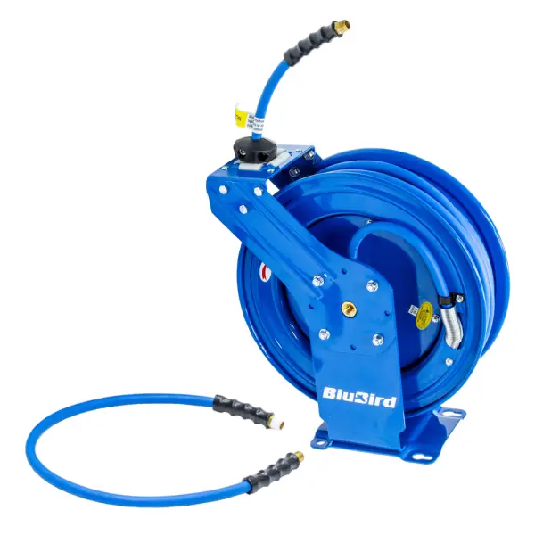 Blubird Luchtslanghaspel dubbele arm automatisch 10mm x 20mtr