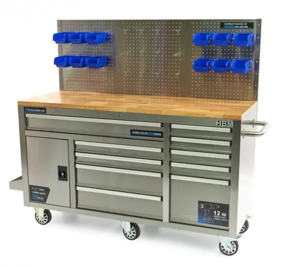 Gereedschapswagen / werkbank RVS 186cm