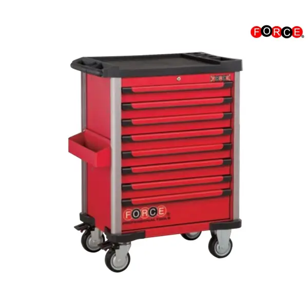 FORCE 258-delige gereedschapswagen rood