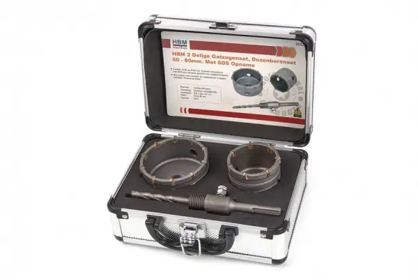 Gatzagenset 2-delig 60 - 80 mm (SDS-opname)