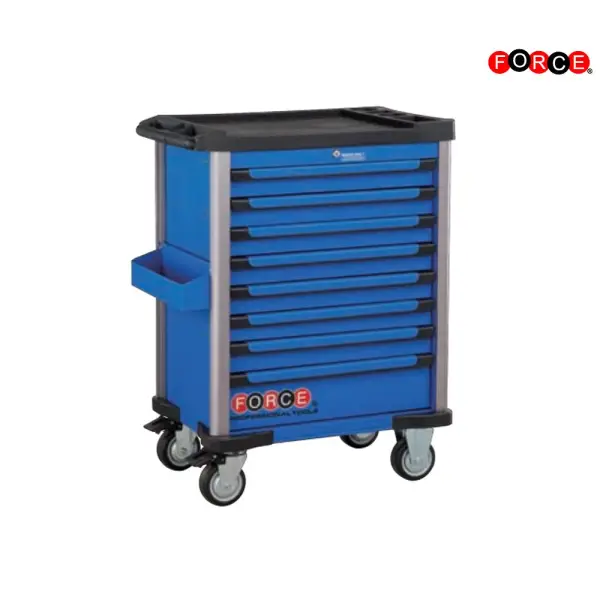 FORCE 258-delige gereedschapswagen blauw