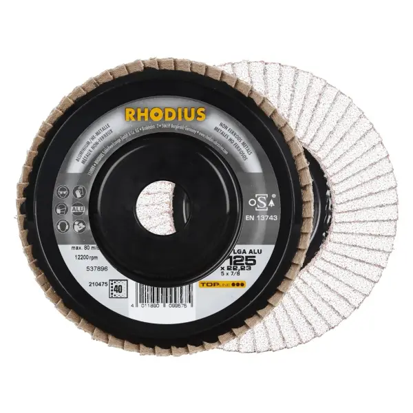 Lamellenschijf P vlak LGA ALU 125 x 22,23mm K40