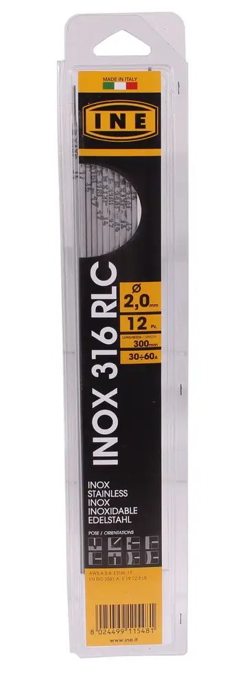 Laselektroden RVS 316RLC 2,0mm 300mm 12st