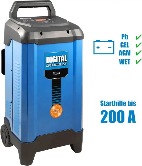 Güde Digital GDB 24V/12V-200 acculader - Geschikt voor laden tot 450Amp