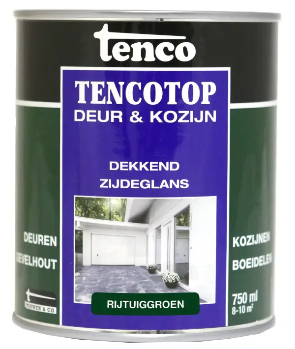 Tencotop Deur & Kozijn Dekkend Zijdeglans Rijtuiggroen - 750 ml