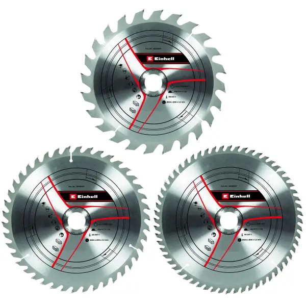 Einhell HM TCT Zaagbladenset - 3-delig - Ø254x30x3,2 mm (24, 42, 60 T)