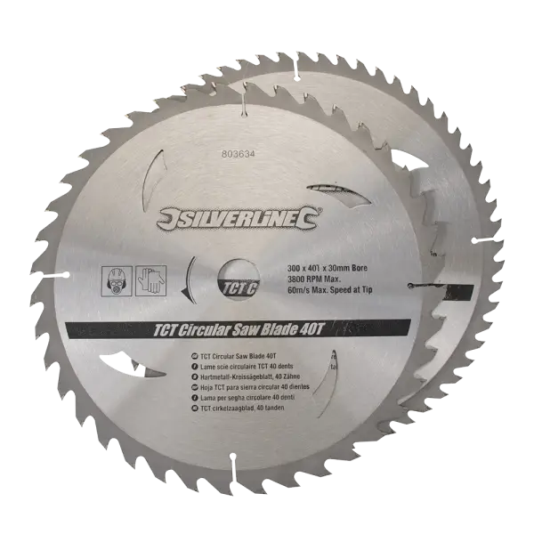 Silverline Zaagblad 300 x 30/25/20/16 Set 40 + 60 Tands