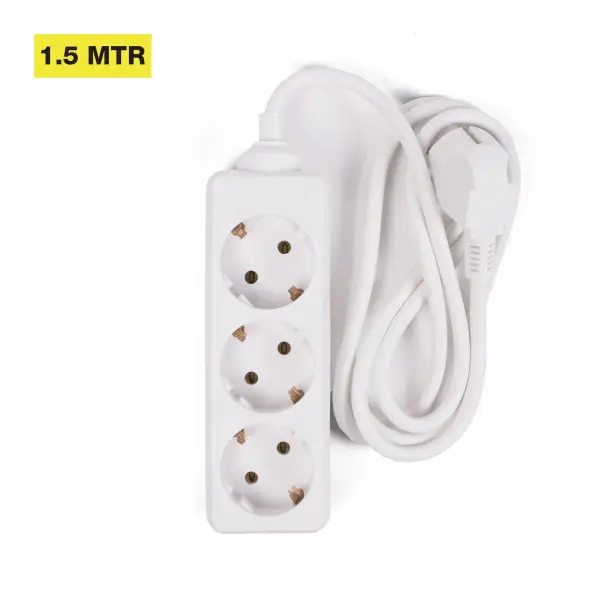 Stekkerdoos 3-voudig + RA + 1.5 mtr