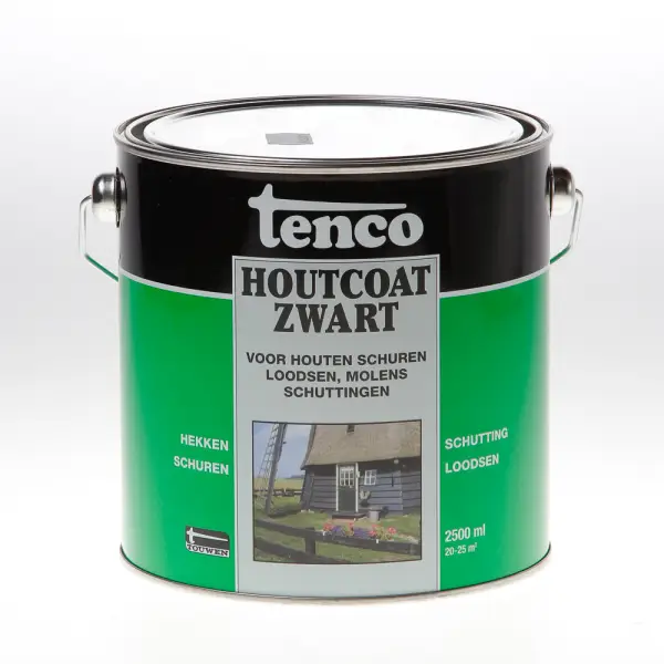 Tenco Houtcoat Zwart - 2,5 liter